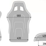 Seat Sparco QRT-R SKY Vinyl fabric