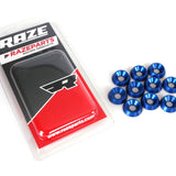 Aluminium Washer Countersunk 6x18mm Blue 10-Pack
