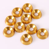 Aluminium Washer Countersunk 6x18mm Gold 10-Pack