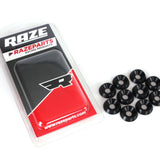 Aluminium Washer Countersunk 6x18mm Black 10-Pack