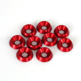 Aluminium Washer Countersunk 6x18mm Red 10-Pack
