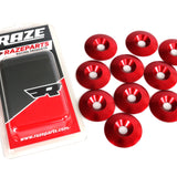 Aluminium Washer Countersunk 8x34mm Red 10-Pack