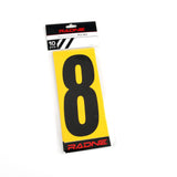 Racing Numbers Karting Black Yellow back