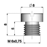 Jet kit 140-158 6mm, for Dellorto