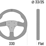 Steering Wheel Sparco Mod. R330B Suede