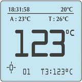 Air Pressure Gauge + Dual Pyrometer HIPREMA 4 IR+Probe